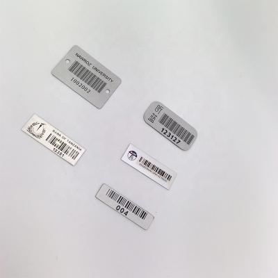 China Waterproof custom unique qr code printing number sticker aluminum metal qr labels for sale