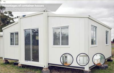 China Living Combined Folding Container House , Decorative Portable Office Buildings for sale