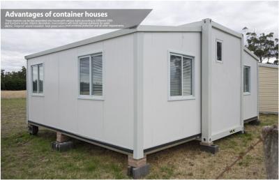 China 20Ft / 40 Foot Prefab Compact Home , Folding Container House with Living Room and Bathroom for sale