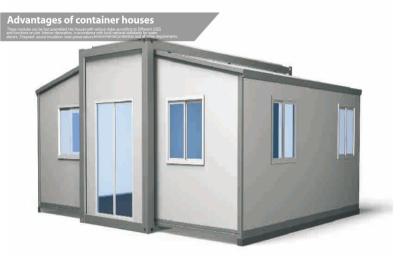 China Flat pack folding container house / modular Villa with EPS sandwich panel for sale