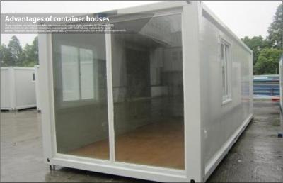 China EPS Sandwich Panel 20ft Glass Prefab Homes , Modular Container House For Shelter for sale