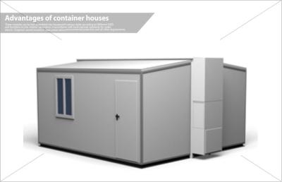 China PU Steel Sandwich Panel Modular Container Homes , Folding Container Guard House for sale