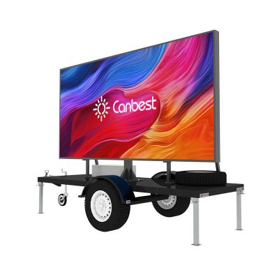 China Indoor P6 Full Color Led Display Screen Mobile Trailer Digital Advertising Led Billboard Outdoor Remorque Ecran Led for sale