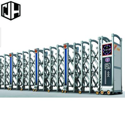 China High Quality Retractable Stainless Steel / Jinjiahao #201 #304 Stainless Steel Automatic Folding Barrier Gate For Industrial for sale