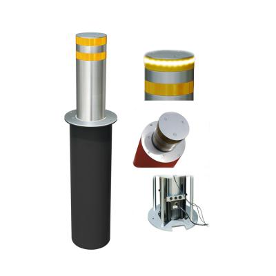 China High Grade Eco-Friendly Entry Vehicle Remote Access Control Hydraulic Automatic Lift Bollards With LED Light for sale