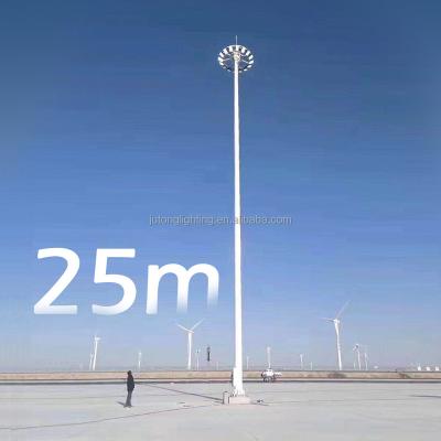 China Expressway Rest Area 25m High Service Area Mast High Lighting With Lowering System 3200W LED For Plaza for sale