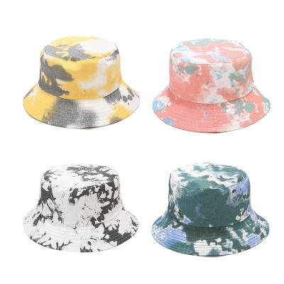 China Dobby new tie-dye fisherman hat men's and women's fashion trend basin double-sided hat leisure winter outdoor hats for sale