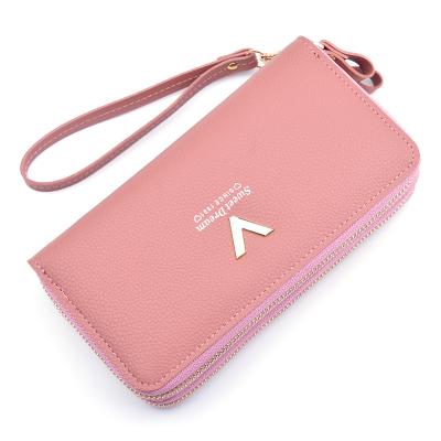 China Anti-theft Wristband Clutch Large Capacity Female Lady Purses Long Wallets For Fashionable Women for sale