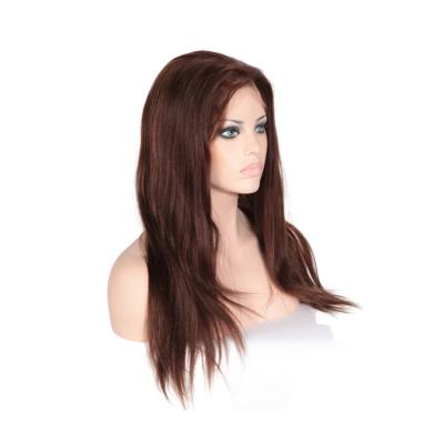 China Jerry Curl Glueless Straight full lace wig natural color dyeable full wig 100% human Malaysian hair wigs with baby hair dyeable for sale