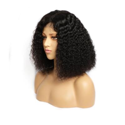 China Silky Straight Wave wholesale brazilian Curly bob human hair lace front hair wigs Jerry curly 13*4 100% virgin human short curly lace wig for sale