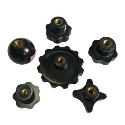 China High Corrosion-Resistance Good Quality Generator Holders Clamping Knob M5 M6 M8 Round Ball Plastic Knobs Black Standard Bakelite for sale