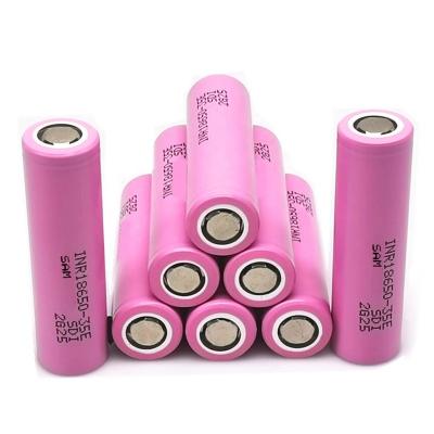 China Original Electric INR 3.7v 35E 18650 Li Ion Rechargeable Battery 3500mah Discharge Cylinder Tools 20A High Power Toys For Samsung for sale