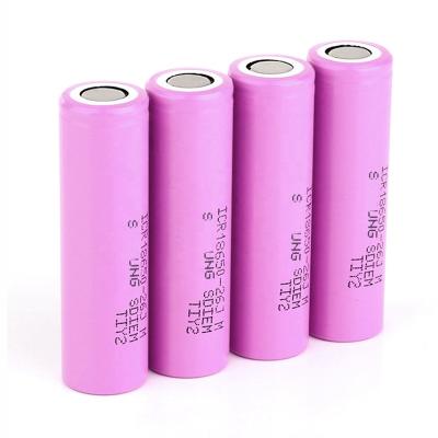 China 100% New Original Toys Cylindrical ICR18650-26J 3.7V Lifepo4 Lithium Ion Cells 18650 Rechargeable Battery For Samsung for sale