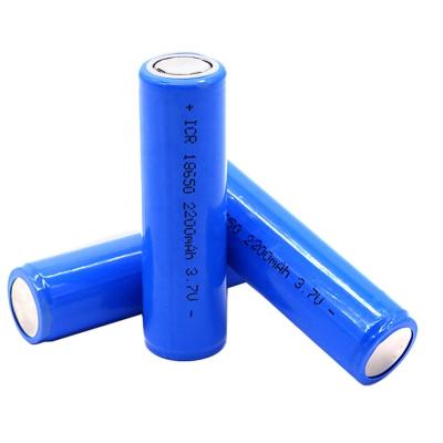 China Toys High Power Wholesale Cheapest Price 3.6V 2200mAh Cylindrical Flat Surface 2200mah 3.7v Lithium Ion Battery 18650 Rechargeable Cells for sale