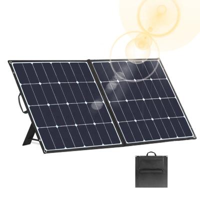 China Outdoor Camping RV Off Grid Power Cut IP67 Poldable 100watt Waterproof Portable Solar Panels For Power Plant 546*540*15 mm (Folded) for sale