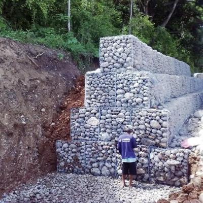 China Galvanisiertes 2x1x1 schweißte Draht-Stützmauer Gabions-Kasten zu verkaufen