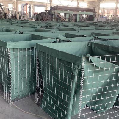 China Iso9001 soldou a barreira defensiva galvanizada 0.3m de Gabion da parede da areia para o exército à venda