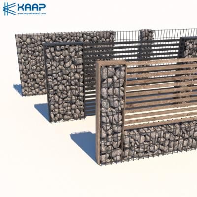 China 2x1x1 Welded Gabion Box , 4mm Stone Filled Gabion Baskets for sale