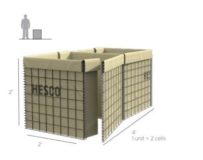 China Quente defensivo da barreira do diâmetro de fio de Hesco 5.0mm mergulhado galvanizado à venda