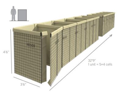 China Fortaleza da barreira de mil. 1 3.0mm Hesco do furo quadrado à venda