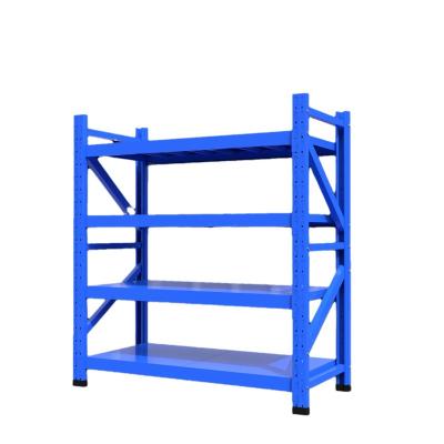 China Corrosion Protection Factory Durable Light Duty Angle Shelf Metal Shelving Warehouse Storage Rivet Shelving for sale