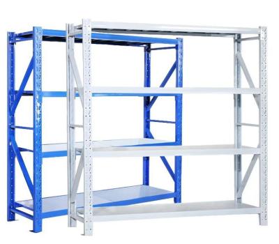 China Corrosion Protection Customized Sized Light Medium Duty Warehouse Rack Cream White Storage Racks Shelving Units for sale