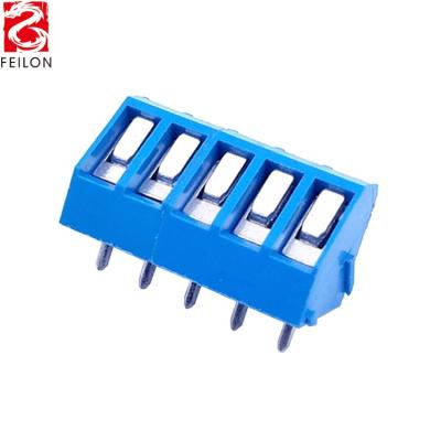 China PA66 V-0 Replace Phoenix 330-5.0-5.0 mm 2 3 4 Pin Blue Screw PCB Terminal Block Connector Copper Connector for sale