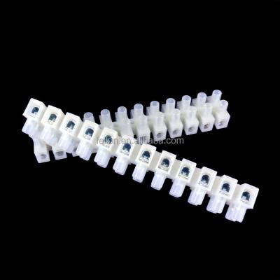 China PA66 94 V-2 PA9 - 12P Power Through Terminal Block 12 Way 450V Wire To Wire Screw Connector for sale