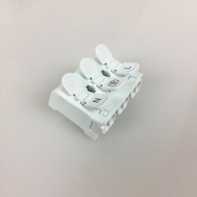 China PC/PA UL94 V-0 Replace 923 Series DG238 Push Button 3 Way Lug Block Connector Lighting Quick Connector for sale