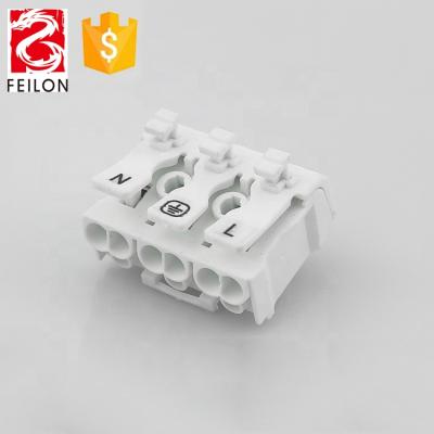 China Factory direct sales 923 PA UL94 V-0 TB LED ceiling push type lamp terminal block P02 position 3 wire connector for sale