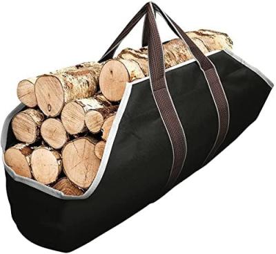 China Firewood Carrier Tote Bag Firewood Carrier Canvas Fireplace Log Carrier Wood Pile Racks Durable Indoor Fire Large Wood Rack for sale