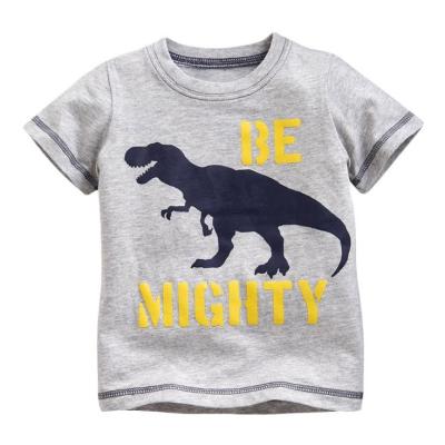 China Breathable Short Round Loose Round Collar Printing Boys Casual T-shirt Cartoon Children Kids Half Sleeve for sale