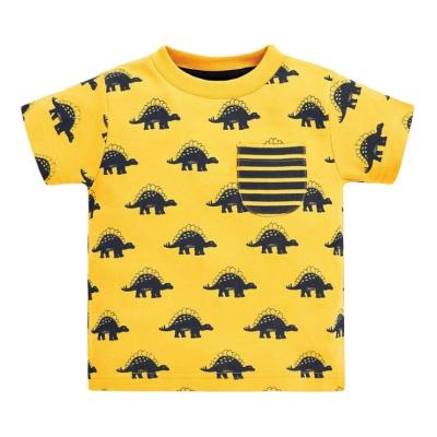 China Short Sleeved Boy's Cotton Breathable Half Sleeved Boy's Shirt With Round Collar for sale