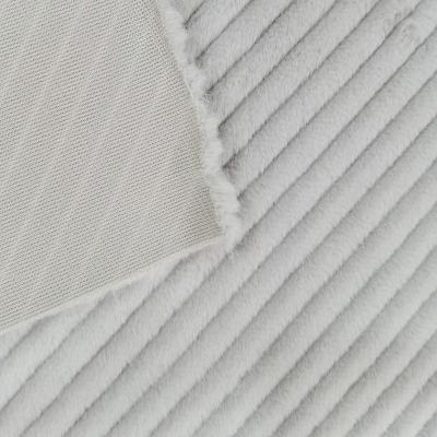 China Hot Selling Shrink-Resistant Imitated Rabbit Hair Lightly Striped Embossed Striped Fabric for sale