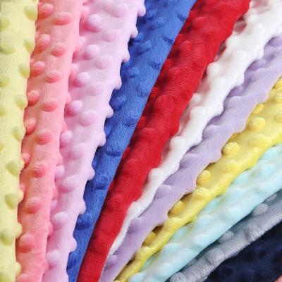 China Waterproof 100% Polyester Crystal Pressed Super Soft Short Foam Bubble Flannel Beanie Velvet Plush Fabric for sale