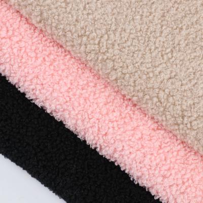 China Waterproof Home Textile Coat Hoodie Home Textile Pellet Velvet Ring Small Teddy Bears Toy Children's Wear Lined Plush Fabric for sale