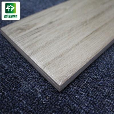 China Rustic Tiles Cherry Wood Deep Grain 150 x 900 Tile Non-Slip Wood Look Porcelain Tile for Modern Bedrooms for sale