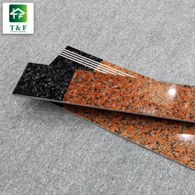 China Modern different types exterior bullnose glazed stair tiles double red flamed polished granite stairs tile for sale