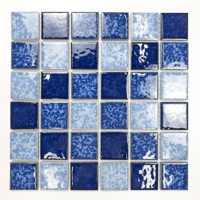 China 300x300 Foshan Parquet Mixed Color Swimming Pool Kitchen Bathroom Blue Mosaic Ceramic Tile for sale