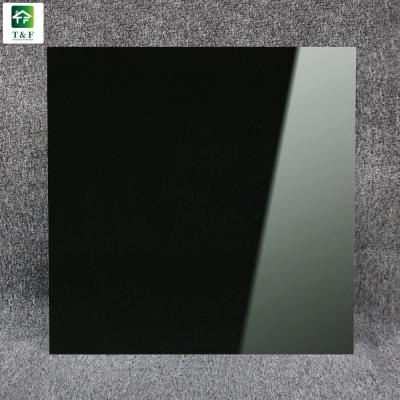 China Good Modern Super Black Polished Porcelain Tile 60x60 600X600 Super Black Porcelain Polished Floor Tiles for sale