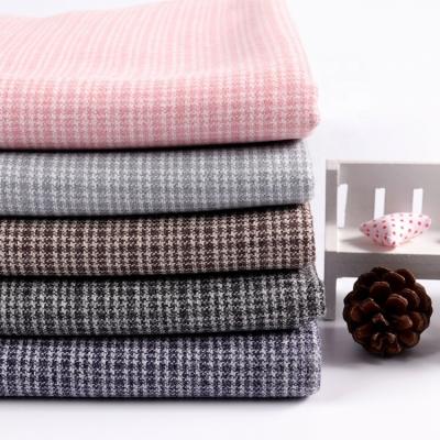 China China Manufacture Classic Antistatic Yarn-dyed Double Brushed Polyester Check Fleece Fabric For Winter Garment for sale