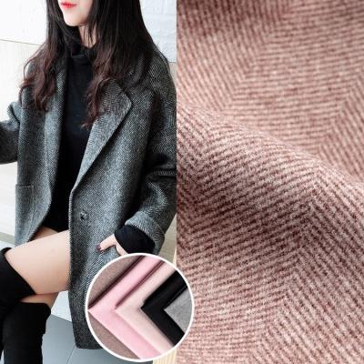 China Anti-static custom supplier direct color polyester twill tweed fleece fabric for pants for sale