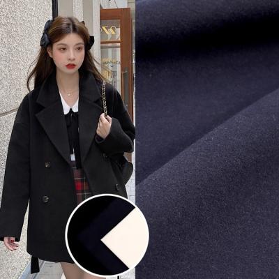 China Supply Chain Anti-static Vertical Hand Feel Soft Winter Brushed Flannel Loop Fleece Fabric For Long Coats for sale