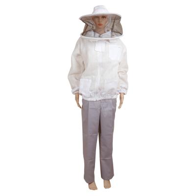 China White Vented Jacket Beekeeping Protective Clothing Mesh Jacket Bee Conservation Suits for sale