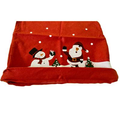 China Wholesale High Quality Santa Claus Snowman Deer Christmas Chair Blanket Christmas Ornament Christmas Decorations for sale