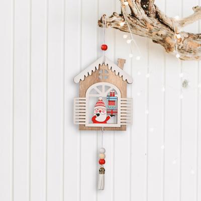 China New Peace Wood Family Personalized Exquisite Wooden Christmas Ornaments Christmas Tree Ornaments for sale