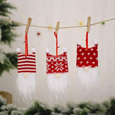 China Knitting + Polyester Luxury Merry Christmas Decoration Wall Hanging Ornaments Pedants for sale