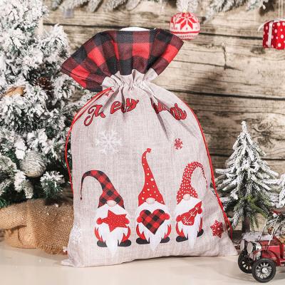 China Cute Santa Sack Christmas Faceless Rudolph Doll Bag Factory Drawstring Bag Hot Sale for sale