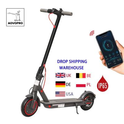 China LCD Display Screen + LED Light Aovopro Poland DE Warehouse Drop Shipping China Electric Scooter 10.5ah Battery 2 Wheel Folding Electric Scooters For Sale for sale