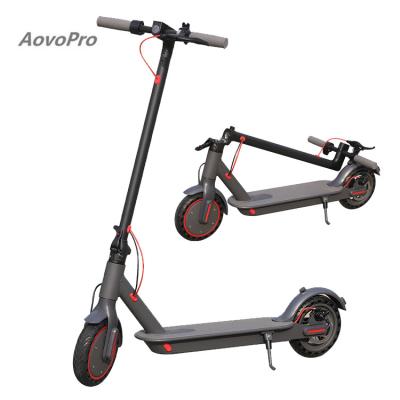 China LCD Display Screen + LED Light Aovo UK Warehouse Drop Shipping Dual Brake 35km Range 10.5ah Battery 8.5inch E Foldable Electric Scooter Waterproof for sale